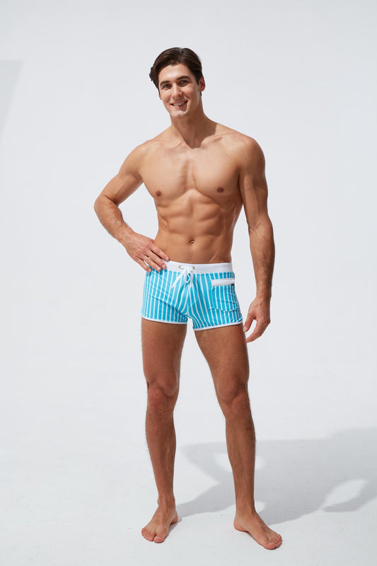 Sexy Front-Pocket Swim Trunks – Men’s Short Swim Briefs