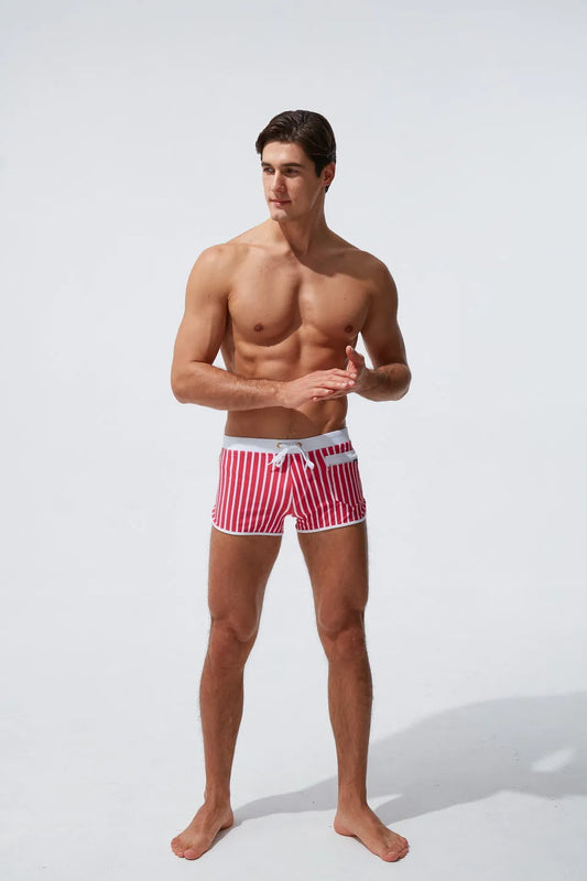 Sexy Front-Pocket Swim Trunks – Men’s Short Swim Briefs