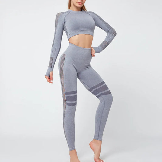 Two-Piece Stretch and Quick-Drying Running Yoga Tights