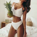 Cotton No-Ring French Triangle Bra Set