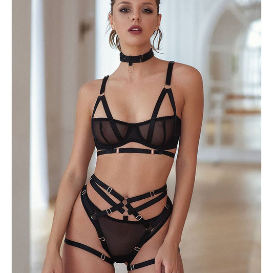 Sexy Three-Point Hollow Strap Underwear