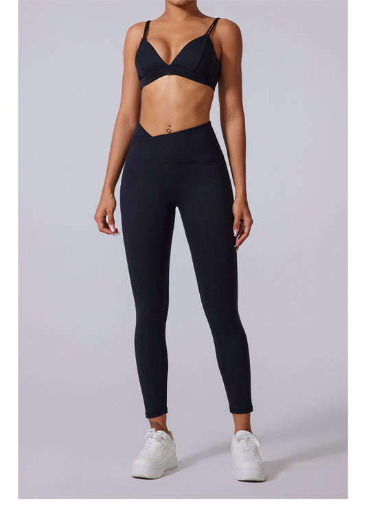 Women’s Spaghetti Strap Deep V Cross Sports Bra