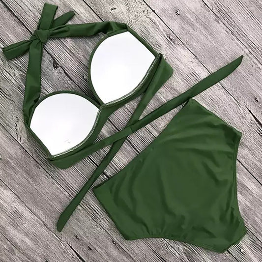 European‑Inspired Two‑Piece Bikini Swimsuit