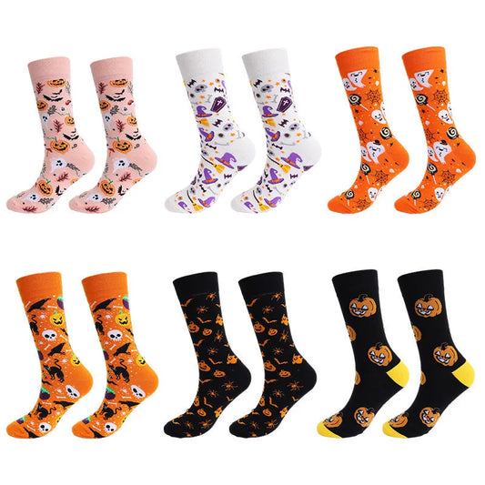 Personalized Halloween Pumpkin & Skull Socks
