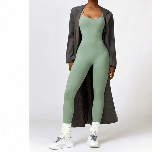 Beauty Back One‑Piece Yoga Jumpsuit