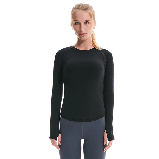 FitFlex: Round Neck Yoga Long-Sleeved Tights